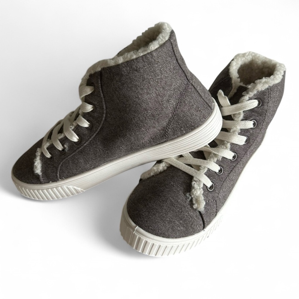 Cozy Gray High-Top Sneakers